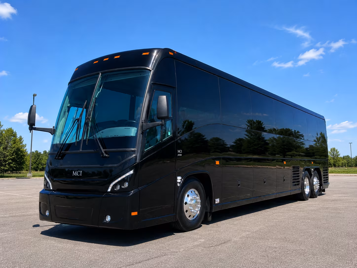 charter buses for trade show attendees arriving at stamford