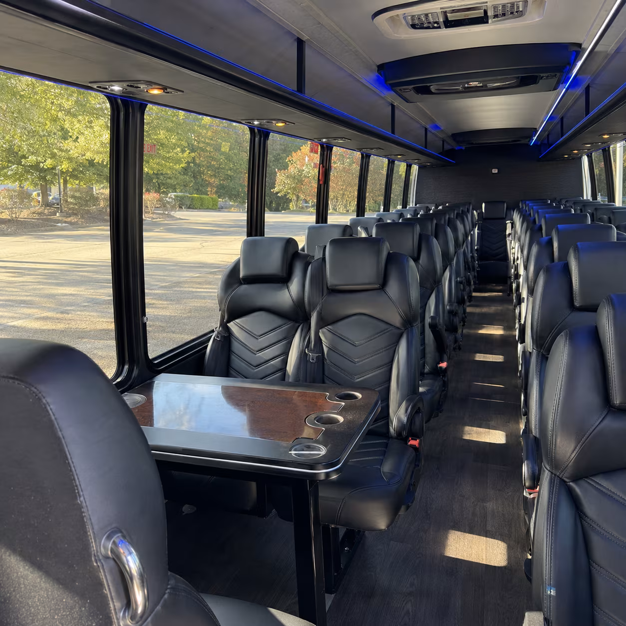 stamford 28 passenger minibus inside