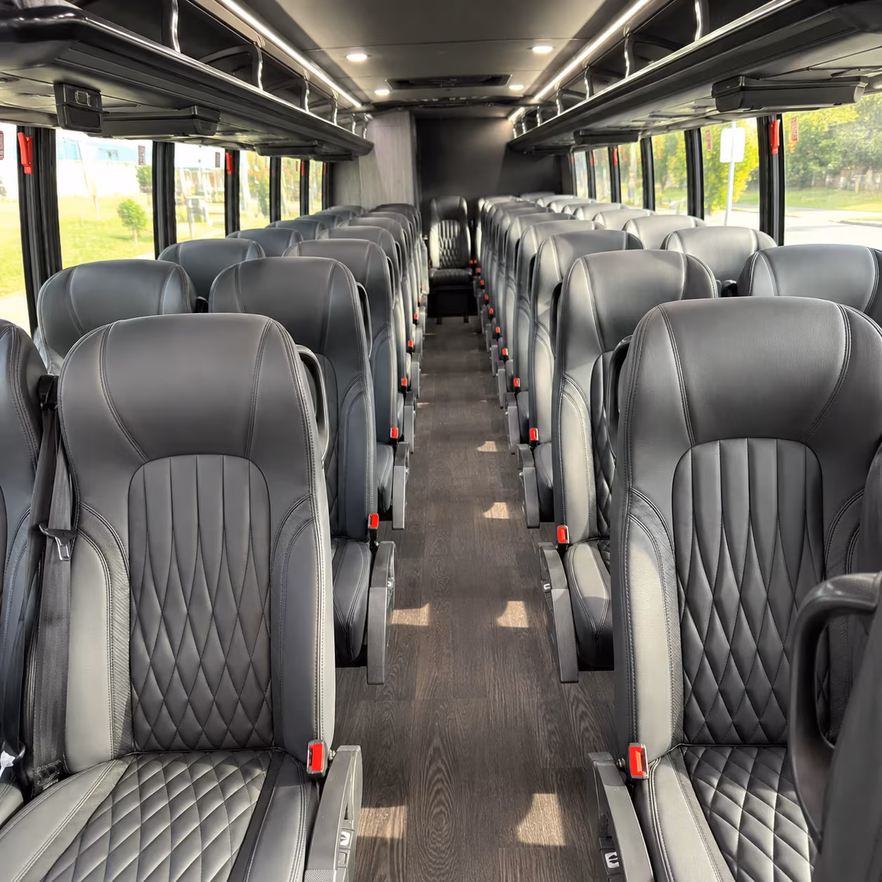 stamford 28 passenger minibus interior