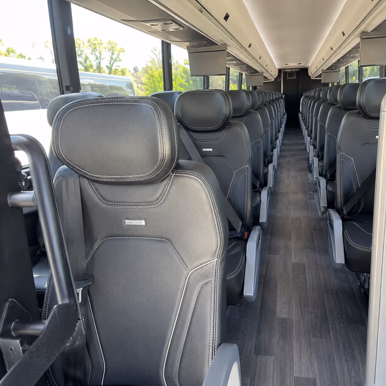 stamford 47 passenger charter bus interior