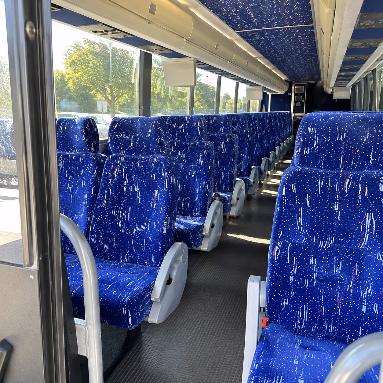 stamford 50 passenger charter bus inside