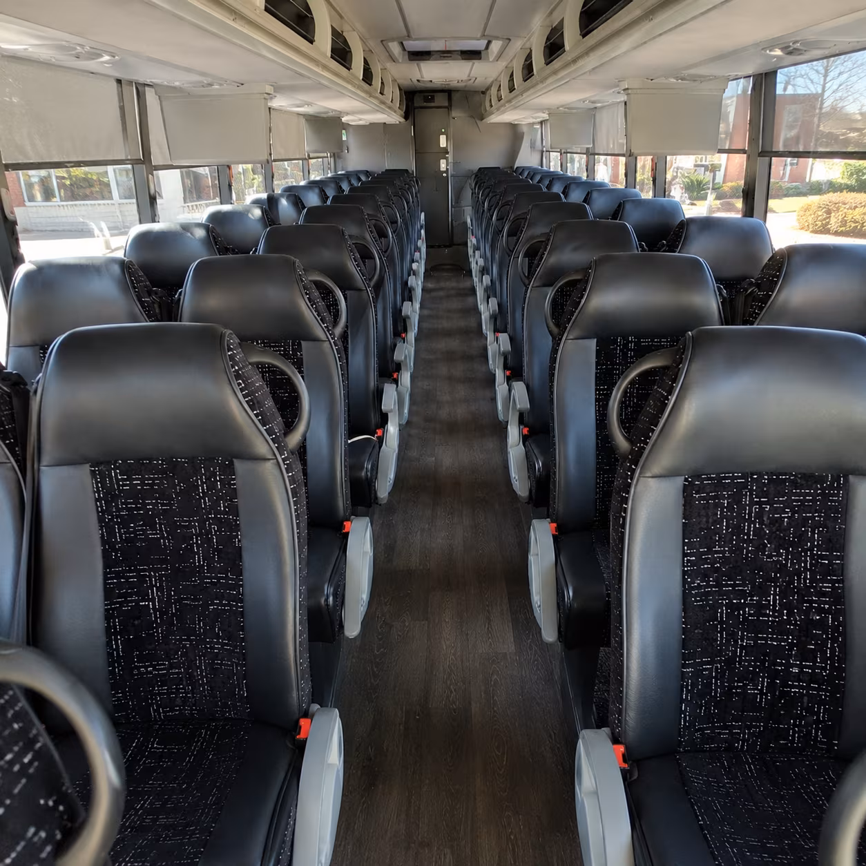 stamford 54 passenger charter bus inside