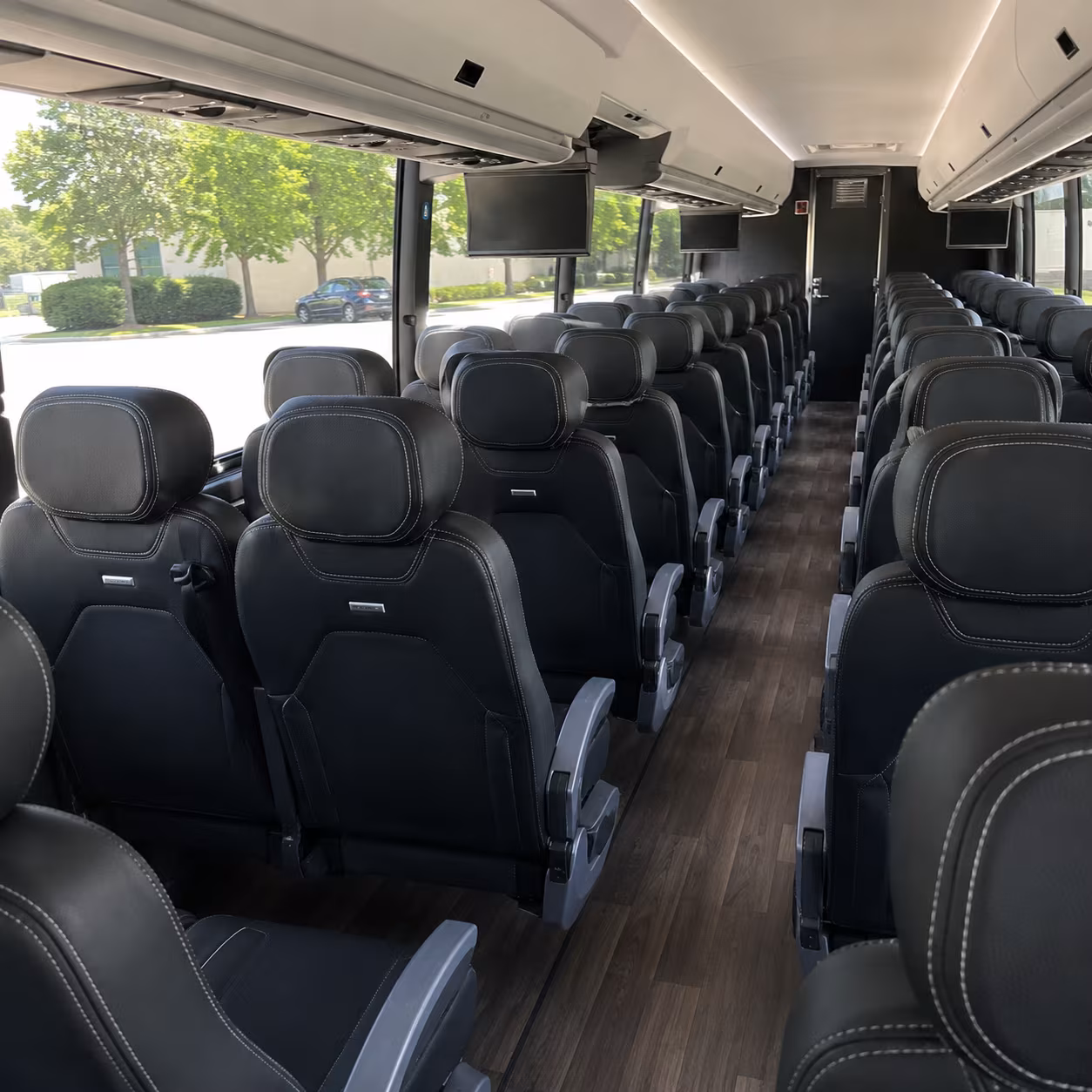 stamford 56 passenger charter bus interior